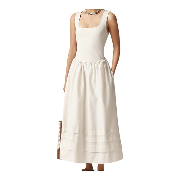J. Crew Cream Midi Dress - Picture 1 of 10